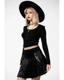 KILLSTAR Kitty Pride Skater Rock -Halloween Kostüm Geschäft killstar kitty pride skater rock killstar kitty pride skater skirt gothic rock gothic fashion 53342 3
