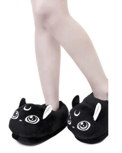 KILLSTAR Meowgical Hausschuhe -Halloween Kostüm Geschäft killstar meowgical hausschuhe killstar meowgical slippers gothic homeware 51375 03