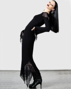 KILLSTAR Spiderella Kleid -Halloween Kostüm Geschäft killstar spiderella kleid killstar abendkleid gothic kleid spinnweben kleid gothic bekleidung gothic accessoires und geschenkartikel gothic mode 54038 1