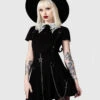 KILLSTAR Study Hell Suspender Skirt Schwarz