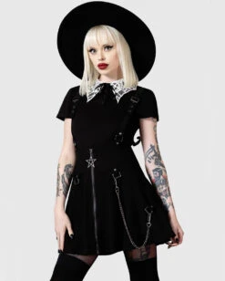 KILLSTAR Study Hell Suspender Skirt Schwarz