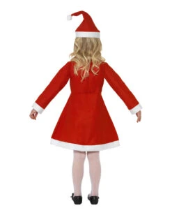 Kleines Santa Girl Kinderkostüm -Halloween Kostüm Geschäft kleines santa girl kinderkostuem suesses weihnachtskostuem fuer kids 23903 2