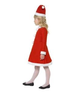 Kleines Santa Girl Kinderkostüm -Halloween Kostüm Geschäft kleines santa girl kinderkostuem suesses weihnachtskostuem fuer kids 23903 3