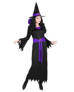 Lavara Hexenkostüm -Halloween Kostüm Geschäft lavara hexenkostuem mit guertel und hexenhut lavara witch costume with belt and witch hat 37379 04