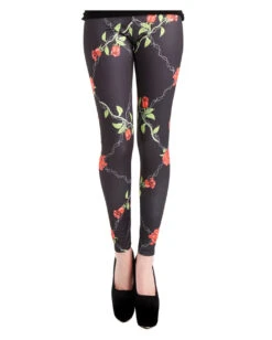 Leggings Mit Rosen Und Stacheldraht