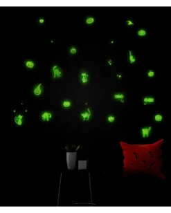 Leuchtende Halloween Sticker "Kürbisse & Katzen" -Halloween Kostüm Geschäft leuchtende halloween sticker kuerbisse und katzen glow in the dark halloween sticker pumpkin and cats 51727 03