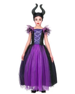 Malefizia Kinderkostüm Mit Kopfschmuck -Halloween Kostüm Geschäft malefizia kinderkostuem mit kopfschmuck malefizia child costume with horns halloween kostuem 52046 03