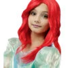 Meerjungfrau Kinderperücke Rot