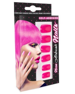 Neon Airbrush Fingernägel Neon Pink -Halloween Kostüm Geschäft neon airbrush fingernaegel neon pink neon fingernails neon pink falsche fingernaegel 36698 03