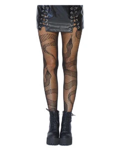 Netzstrumpfhose Mit Schlangenmuster