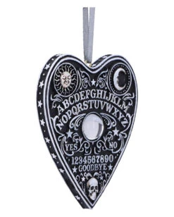 Ouija Board Planchette Als Hängeornament 8,5cm 10 Ouija Board Planchette Als Hängeornament 8,5cm -Halloween Kostüm Geschäft ouija board wahrsage planchette hexenbrett anhaenger spirit board haengeornament 53676 04