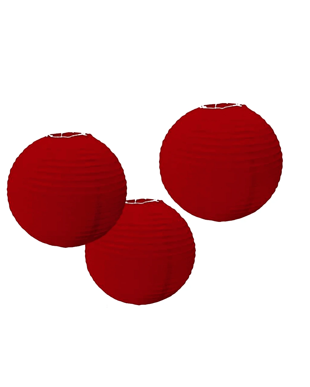 Papier Lampion Set 3 Tlg. Rot 1 Papier Lampion Set 3 Tlg. Rot
