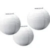 Papier Lampion Set 3 Tlg. Weiß