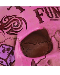 Pinke Tattoo Fund Totenkopf Spardose -Halloween Kostüm Geschäft pinke tattoo fund totenkopf spardose pinke tattoo fund money box totenschaedel geschenkartikel 54552 05