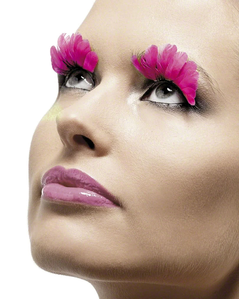 Feder Wimpern Pink 1 Feder Wimpern Pink