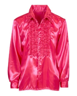 70er Jahre Disco Fashion Shirt Pink