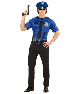 US Polizist T-Shirt 6 US Polizist T-Shirt -Halloween Kostüm Geschäft preiswertes us police officer t shirt polizeiuniform kostuem polizist kostuem 29397 3