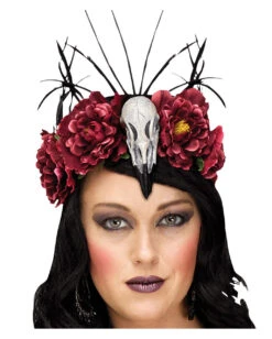 Raben Königin Kopfschmuck -Halloween Kostüm Geschäft raben koenigin kopfschmuck halloween kostuem zubehoer raven mistress headpiece 31126 2