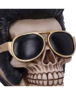 Rock 'n' Roll Totenkopf 17cm -Halloween Kostüm Geschäft rock n roll totenkopf rock n roll totenschaedel rock n roll skull rockabilly wohnaccessoire 53392 05