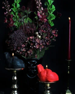 Rote Anatomische Herz Kerze -Halloween Kostüm Geschäft rote anatomische herz kerze red anatomical heart candle gothic homeware 53183 05