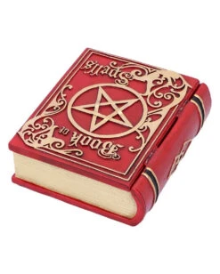 Rotes Buch Der Zaubersprüche Schatulle -Halloween Kostüm Geschäft rotes buch der zaubersprueche schatulle red book of spells jewellery box gothic wohnaccessoires 50625 04