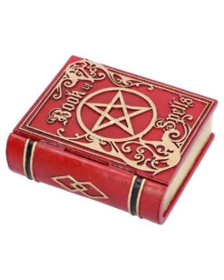 Rotes Buch Der Zaubersprüche Schatulle -Halloween Kostüm Geschäft rotes buch der zaubersprueche schatulle red book of spells jewellery box gothic wohnaccessoires 50625 05