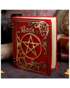 Rotes Buch Der Zaubersprüche Schatulle -Halloween Kostüm Geschäft rotes buch der zaubersprueche schatulle red book of spells jewellery box gothic wohnaccessoires 50625 06
