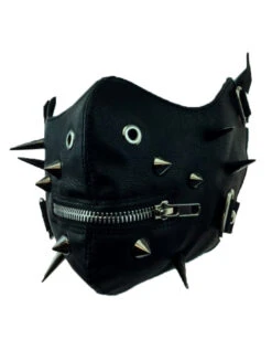 Sado Punk Halbmaske Mit Spikes -Halloween Kostüm Geschäft sado punk halbmaske mit spikes cyberpunk halfmask with spikes halloween masken kaufen 50497 03