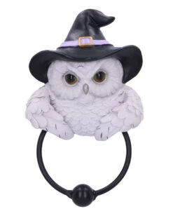 Schneeeule Mit Hexenhut Türklopfer 21cm