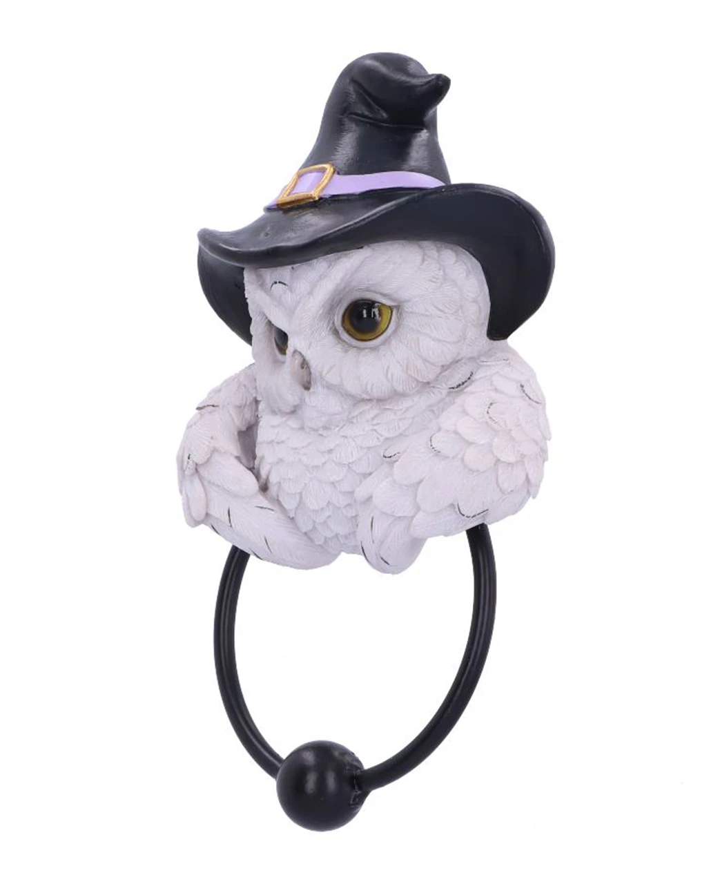 Schneeeule Mit Hexenhut Türklopfer 21cm 2 Schneeeule Mit Hexenhut Türklopfer 21cm – Bild 2