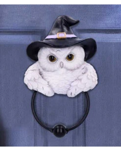 Schneeeule Mit Hexenhut Türklopfer 21cm 13 Schneeeule Mit Hexenhut Türklopfer 21cm -Halloween Kostüm Geschäft schneeeule mit hexenhut tuerklopfer schneeeule dekofigur snow owl door knocker hexen deko 54254 07