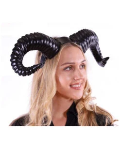 Schwarze Aries Cosplay Hörner -Halloween Kostüm Geschäft schwarze aries cosplay hoerner black aries cosplay horns kostuemzubehoer 50484 03