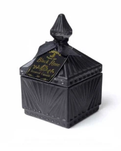 Schwarze Rose Gothic Duftkerze Im Vintage Glas Small