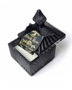 Schwarze Rose Gothic Duftkerze Im Vintage Glas Small -Halloween Kostüm Geschäft schwarze rose gothic duftkerze im vintage glas small gothic tischdeko halloween tischdeko 50868 04