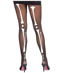 Strumpfhose Mit Skelettmotiv