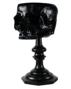 Schwarzer Totenkopf Als Ringehalter 21cm