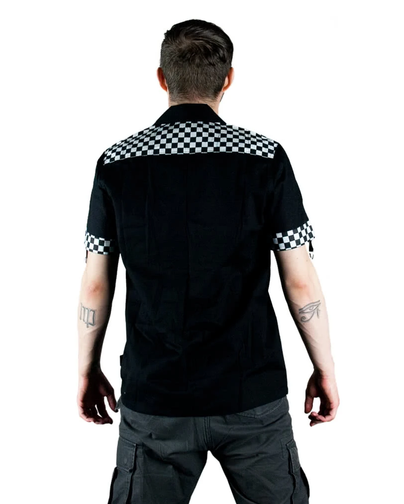 Ska Hemd Schwarz 2 Ska Hemd Schwarz – Bild 2