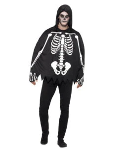 Skelett Poncho Unisex Mit Handschuhen 3 Skelett Poncho Unisex Mit Handschuhen -Halloween Kostüm Geschäft skelett poncho unisex mit handschuhe skelett verkleidung halloween skeleton kit poncho 35809 2