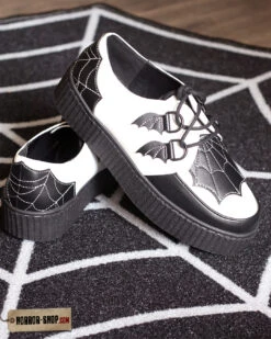 Spiderweb Black And White Creepers Schuhe -Halloween Kostüm Geschäft spiderweb2