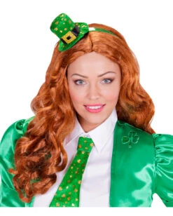 St. Patricks Day Haarreif Mit Mini-Hut -Halloween Kostüm Geschäft st patricks day haarreif mit mini hut gluecksbringer haarschmuck irischer feiertag kopfschmuck 29863 03