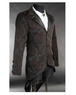 Steampunk Brokat Jacket Mit Schwalbenschwanz -Halloween Kostüm Geschäft steampunk brokat jacket mit schwalbenschwanz steampunk brocade tailcoat 39123 03