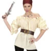 Steampunk Piraten Bluse Beige