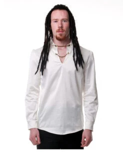 Gothic Männerhemd Creme