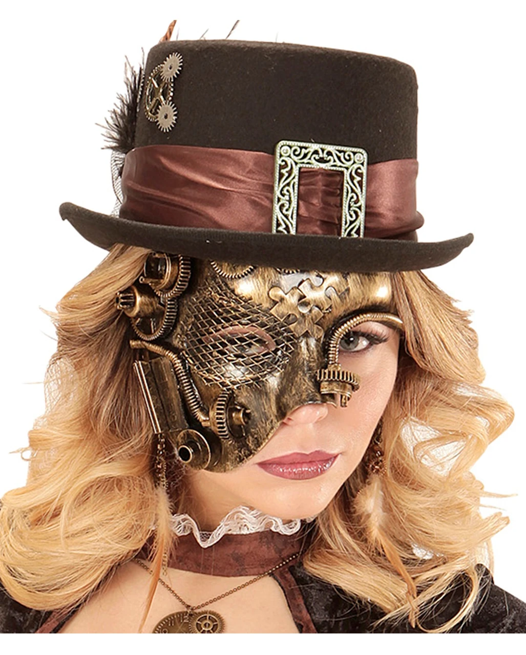 Steampunk Phantom Maske 4 Steampunk Phantom Maske – Bild 4