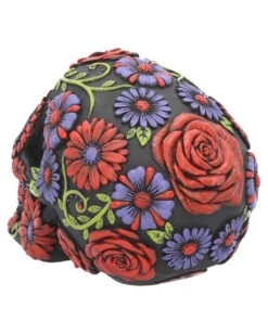 Sugar Skull Mit Blüten Ornament -Halloween Kostüm Geschäft sugar skull mit blueten ornament sugar skull mit bluetenmuster sugar bloom skull 39199 04