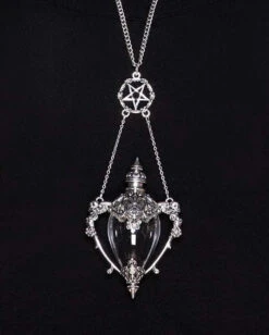 KILLSTAR Todeskuss Fläschen Halskette -Halloween Kostüm Geschäft todeskuss flaeschen halskette killstar kiss of death vial necklace gothic schmuck gothic accessoire 51398 03