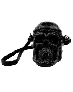 Totenkopf Handtasche Vinyl -Halloween Kostüm Geschäft totenkopf handtasche vinyl schwarz gothic tasche skull bag black 37535 2