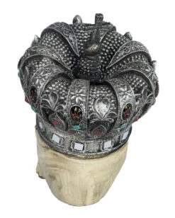 Totenschädel Mit Königskrone 25cm -Halloween Kostüm Geschäft totenschaedel mit koenigskrone totenkopf mit koenigskrone skull with kings crown gothic deko 54790 04