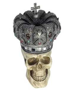 Totenschädel Mit Königskrone 25cm -Halloween Kostüm Geschäft totenschaedel mit koenigskrone totenkopf mit koenigskrone skull with kings crown gothic deko 54790 06