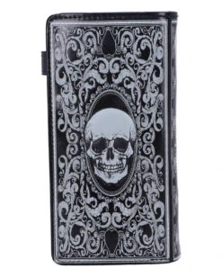 Totenschädel Tarot Geldbeutel 18,5cm -Halloween Kostüm Geschäft totenschaedel tarot geldboerse totenkopf tarot geldbeutel skull tarot wallet gothic accessoire 51014 03